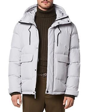 Andrew Marc Ingram Chevron Quilted Open Bottom Puffer with Snorkel Hood Product Image