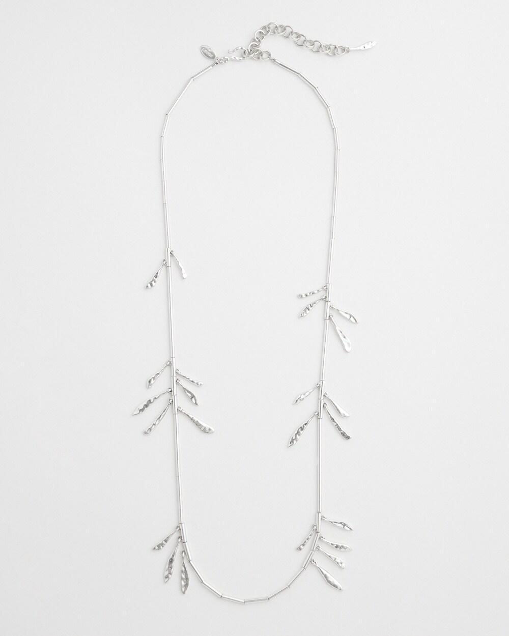 Silver Tone Leaf Necklace   Chico's - Silver - Women Product Image