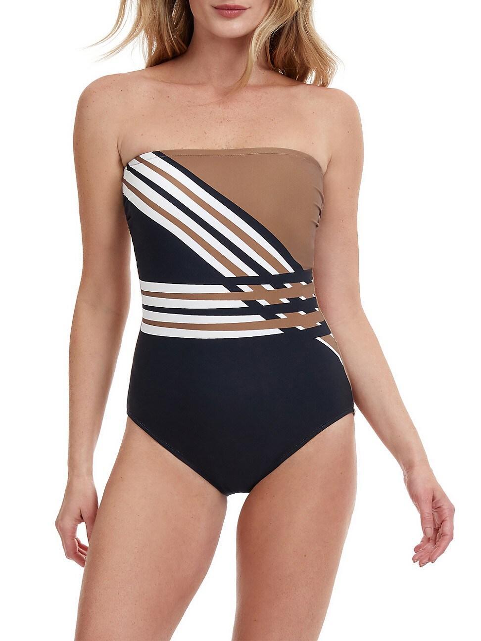 Womens Ocean Breeze Bandeau One-Piece Swimsuit Product Image