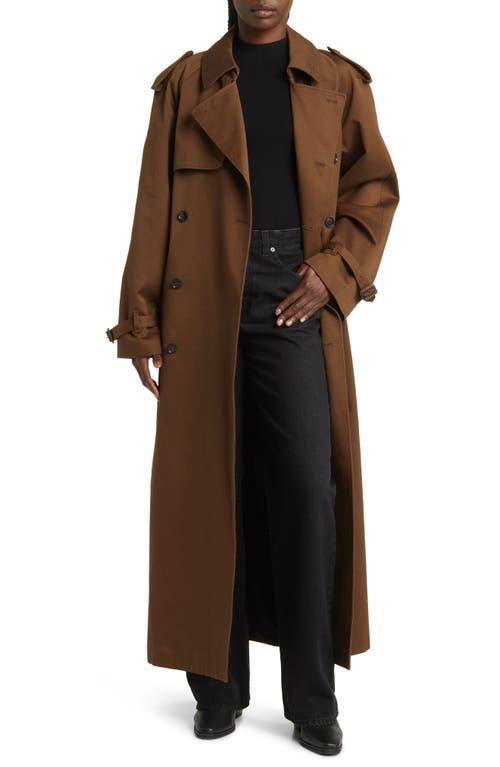 Womens Belted Cotton Trench Coat Product Image