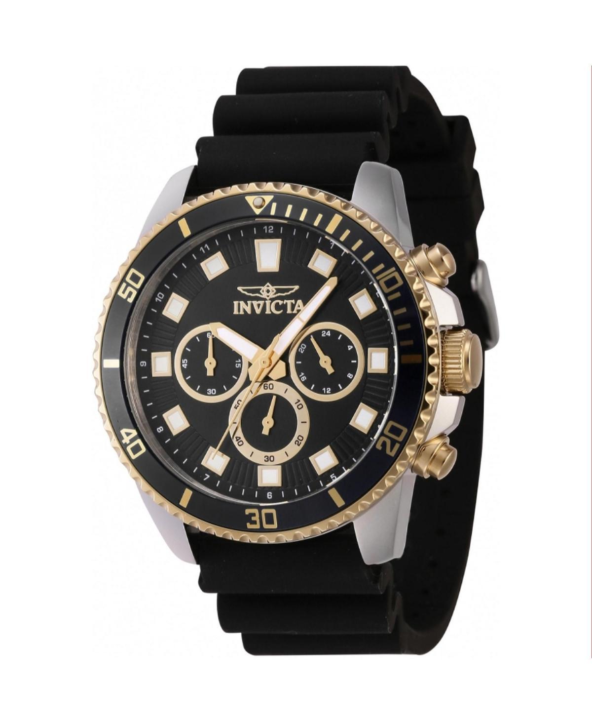 Invicta Mens 46120 Pro Diver Quartz Chronograph Black Dial Watch - Black Product Image