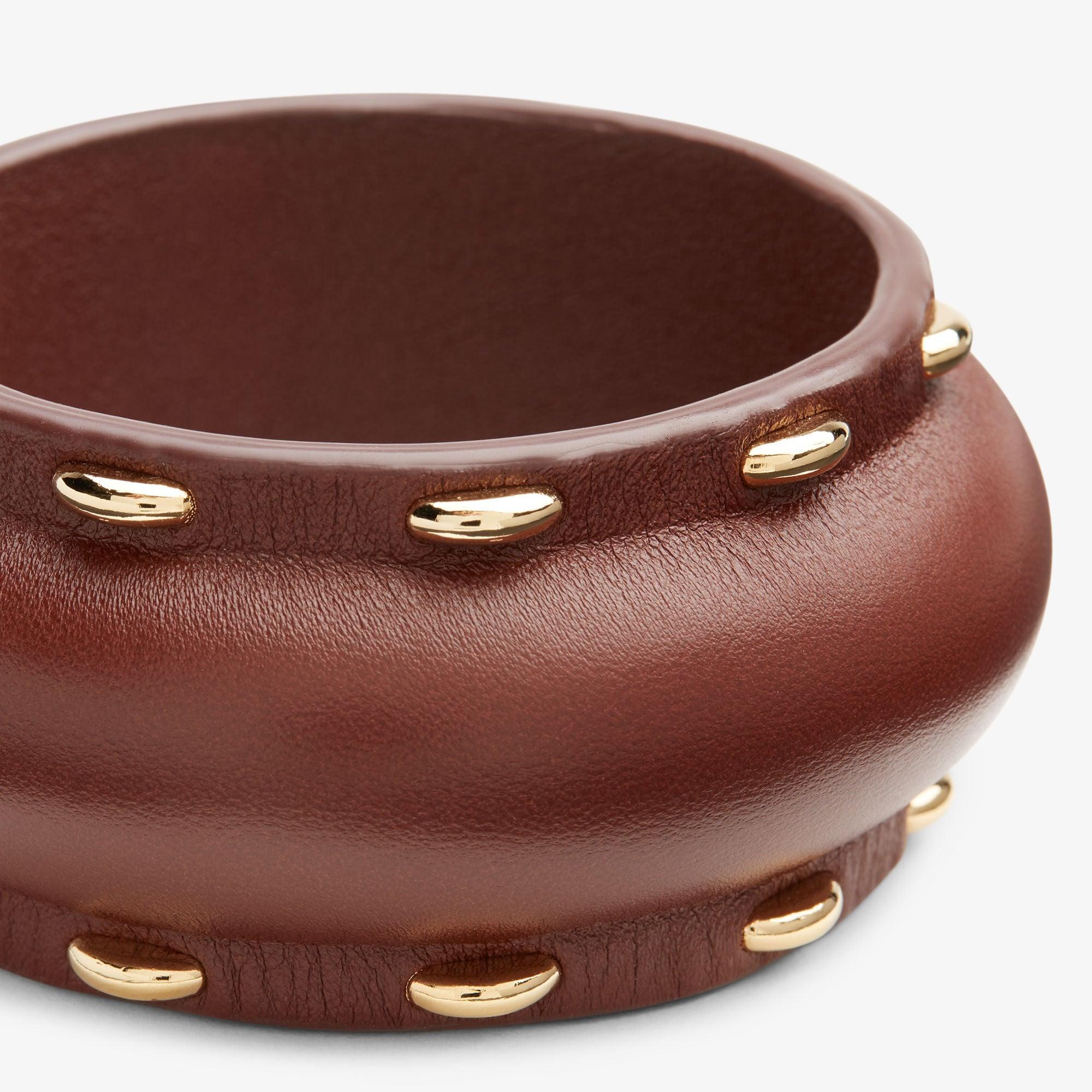 Fendi Filo braceletBrown leather bracelet Product Image