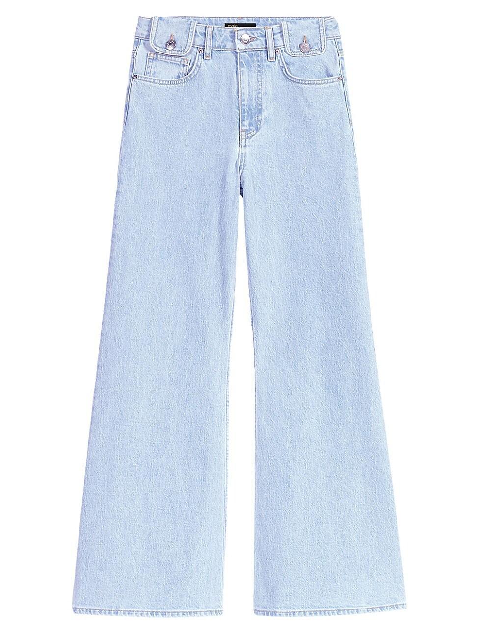 Womens Faded Wide-Leg Jeans product image