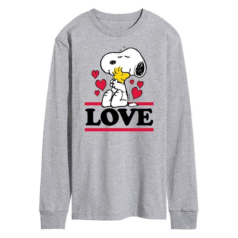 Mens Peanuts Love Snoopy Long Sleeve Tee Product Image