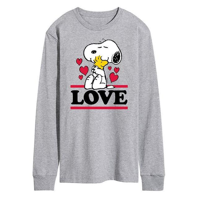 Mens Peanuts Love Snoopy Long Sleeve Tee Product Image