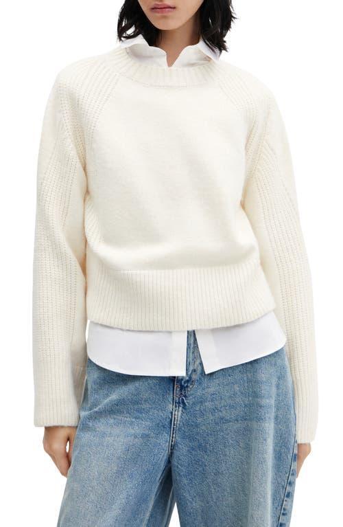 Mango Womens Round-Neck Knitted Sweater Product Image