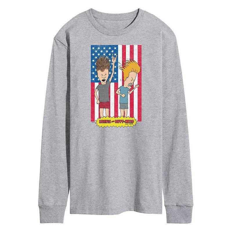 Mens Beavis And Butthead Americana Long Sleeve Tee Product Image