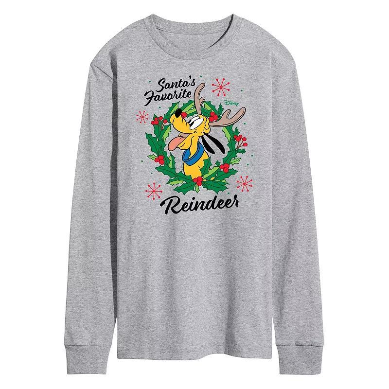 Disney Mens Santas Fav Reindeer Long-sleeved Tee Product Image