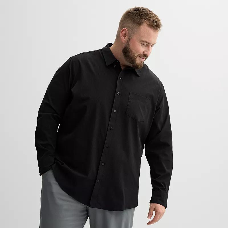 Big & Tall FLX Performance Untucked-Fit Long Sleeve Button Down Shirt, Mens Product Image