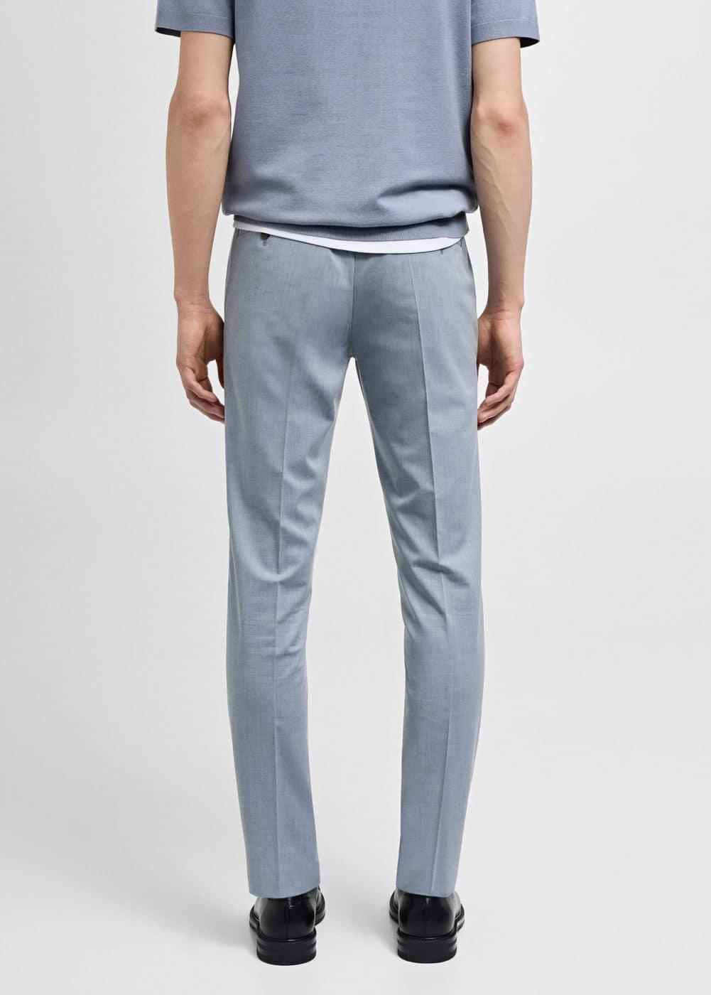 MANGO MAN - Stretch fabric super slim-fit suit pants sky blueMen Product Image