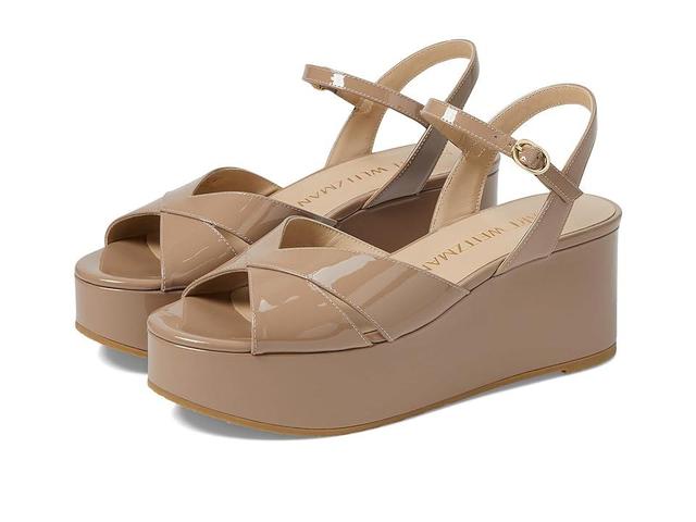 Stuart Weitzman Carmen Midi Wedge (Fawn) Women's Sandals Product Image