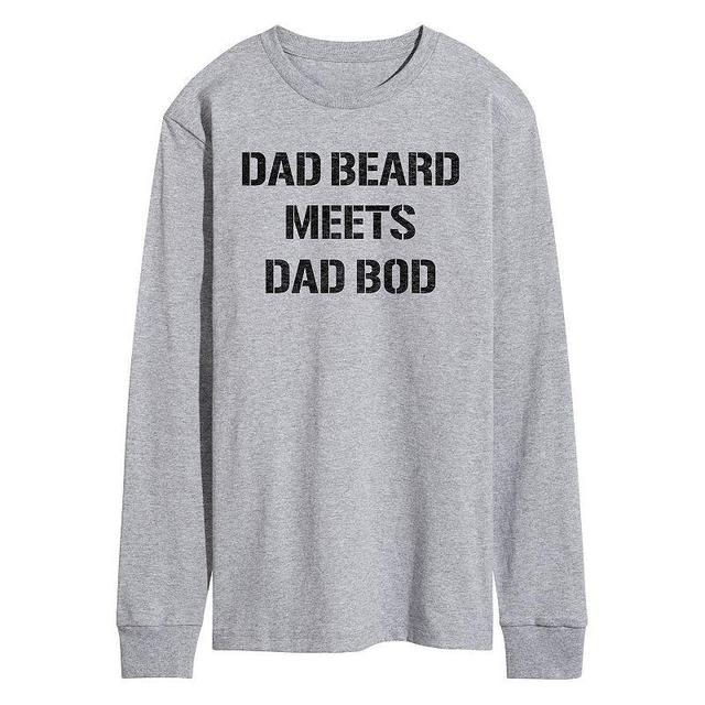 Mens Dad Beard Meets Dad Bod Graphic Tee Product Image