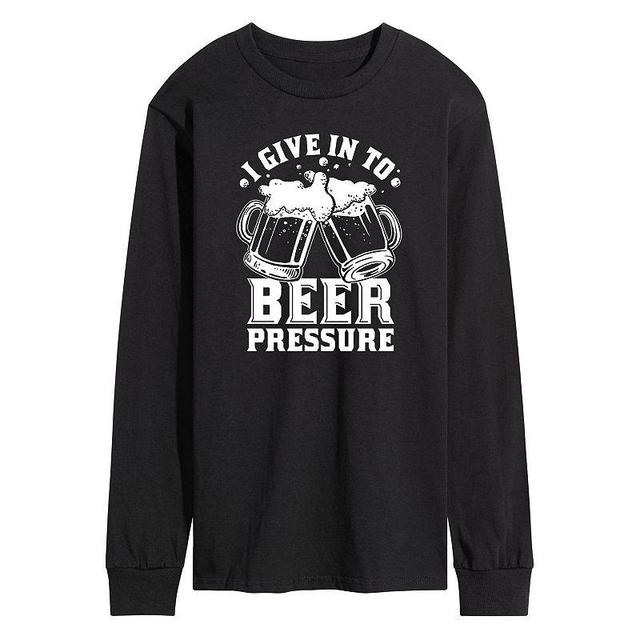 Mens Beer Pressure Long Sleeve Graphic Tee Black Product Image