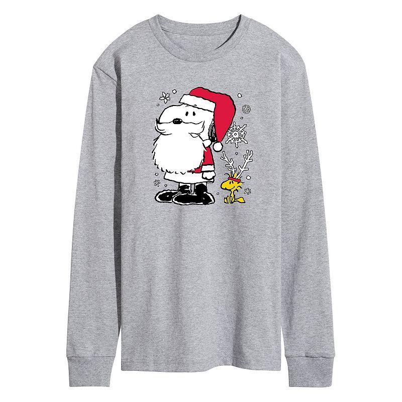 Mens Peanuts Snoopy Santa Reindeer Long Sleeve Tee Product Image