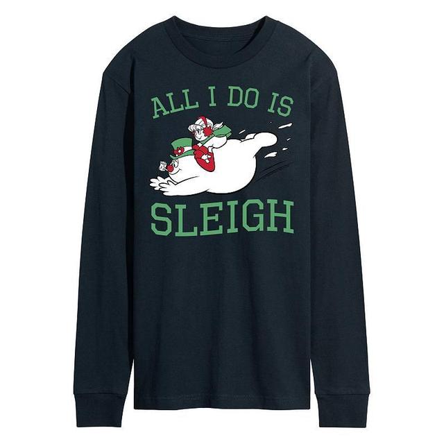 Mens Frosty The Snowman All I Do Is Sleigh Long Sleeve Tee Product Image