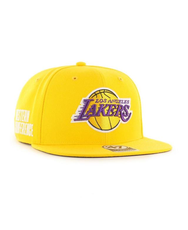 Mens 47 Brand Gold Los Angeles Lakers Sure Shot Captain Snapback Hat Product Image