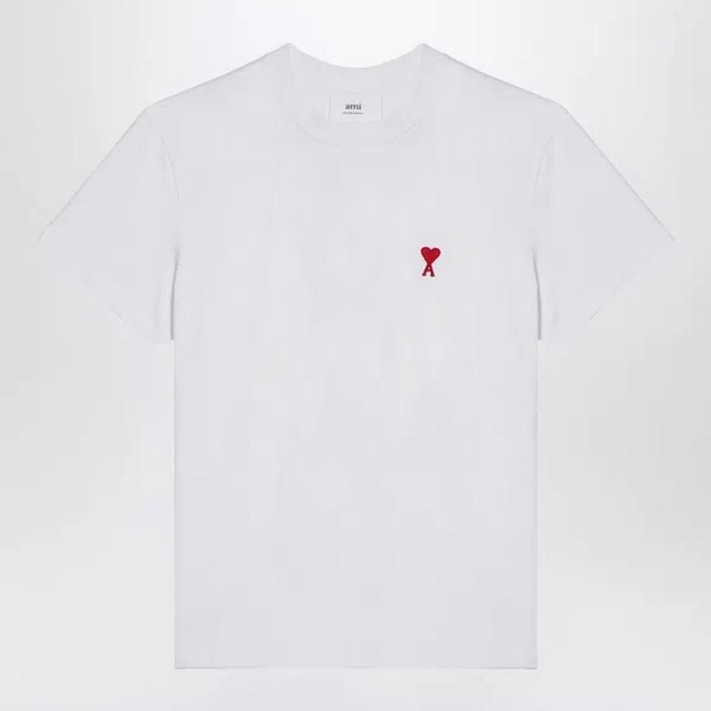 AMI ALEXANDRE MATTIUSSI Ami De Coeur White T-shirt Product Image