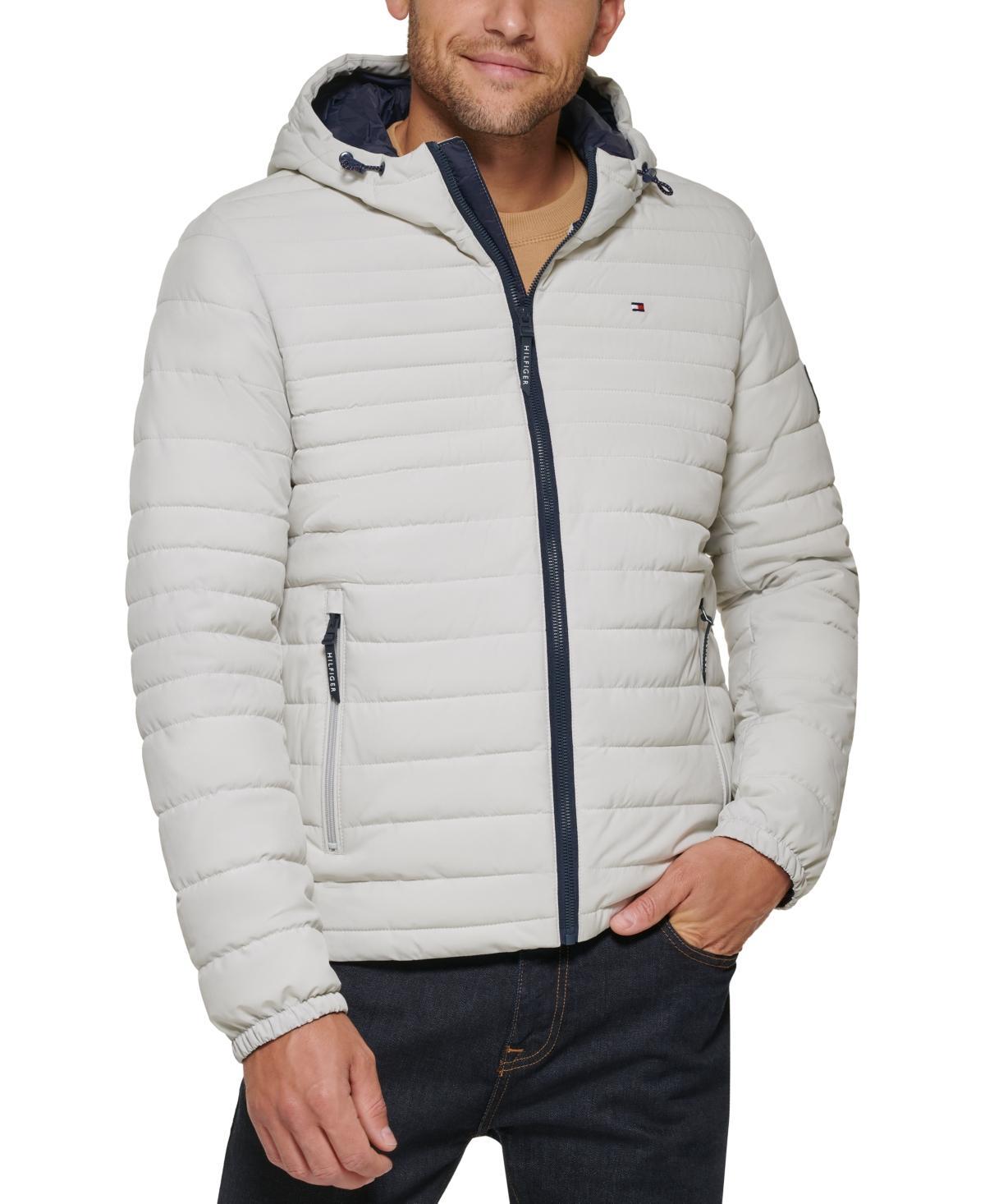 Tommy Hilfiger Mens Stretch Quilted Hooded Jacket Product Image