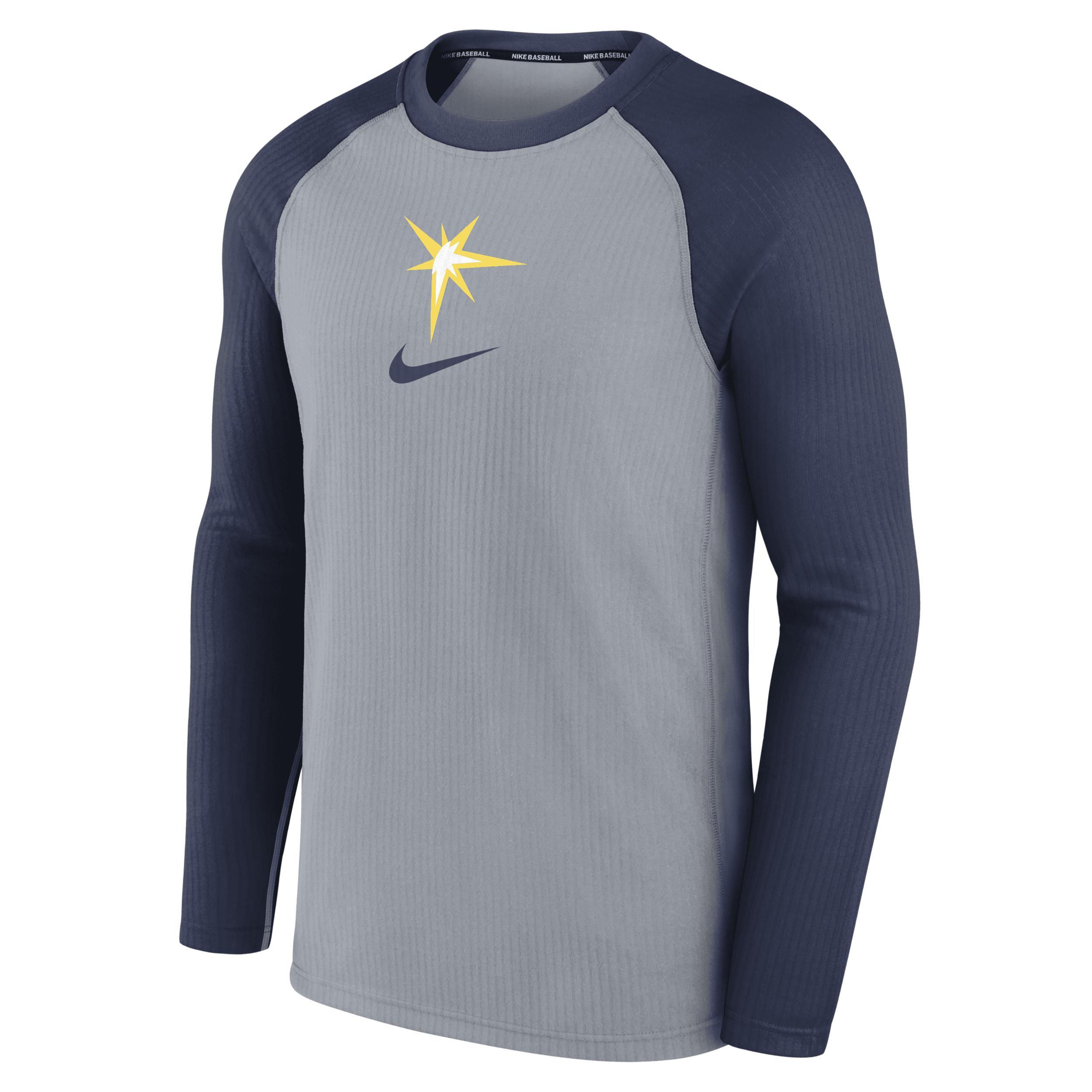 Mens Nike Gray Los Angeles Dodgers Authentic Collection Game Raglan Performance Long Sleeve T-shirt Product Image