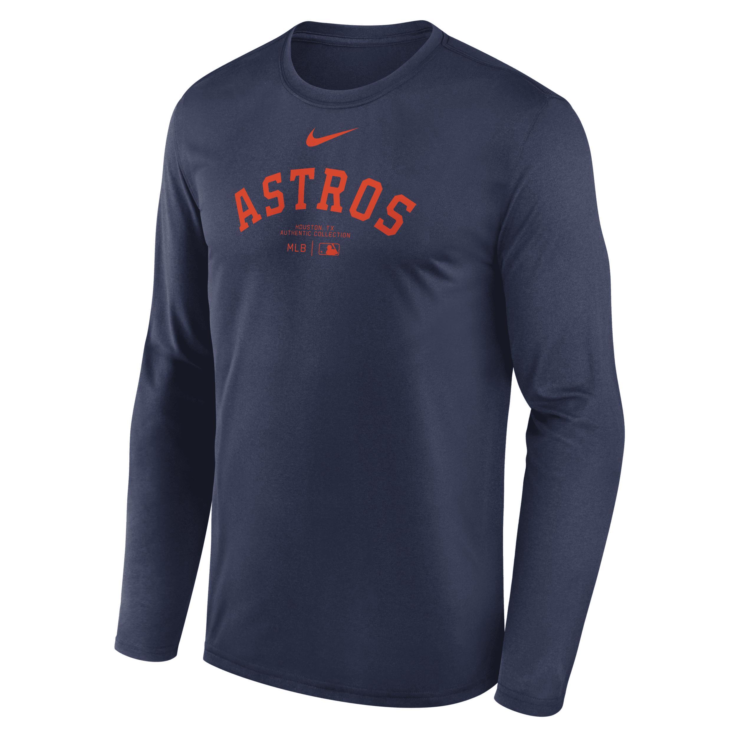 Houston Astros Authentic Collection Practice Nike Men's Dri-FIT MLB Long-Sleeve T-Shirt Product Image