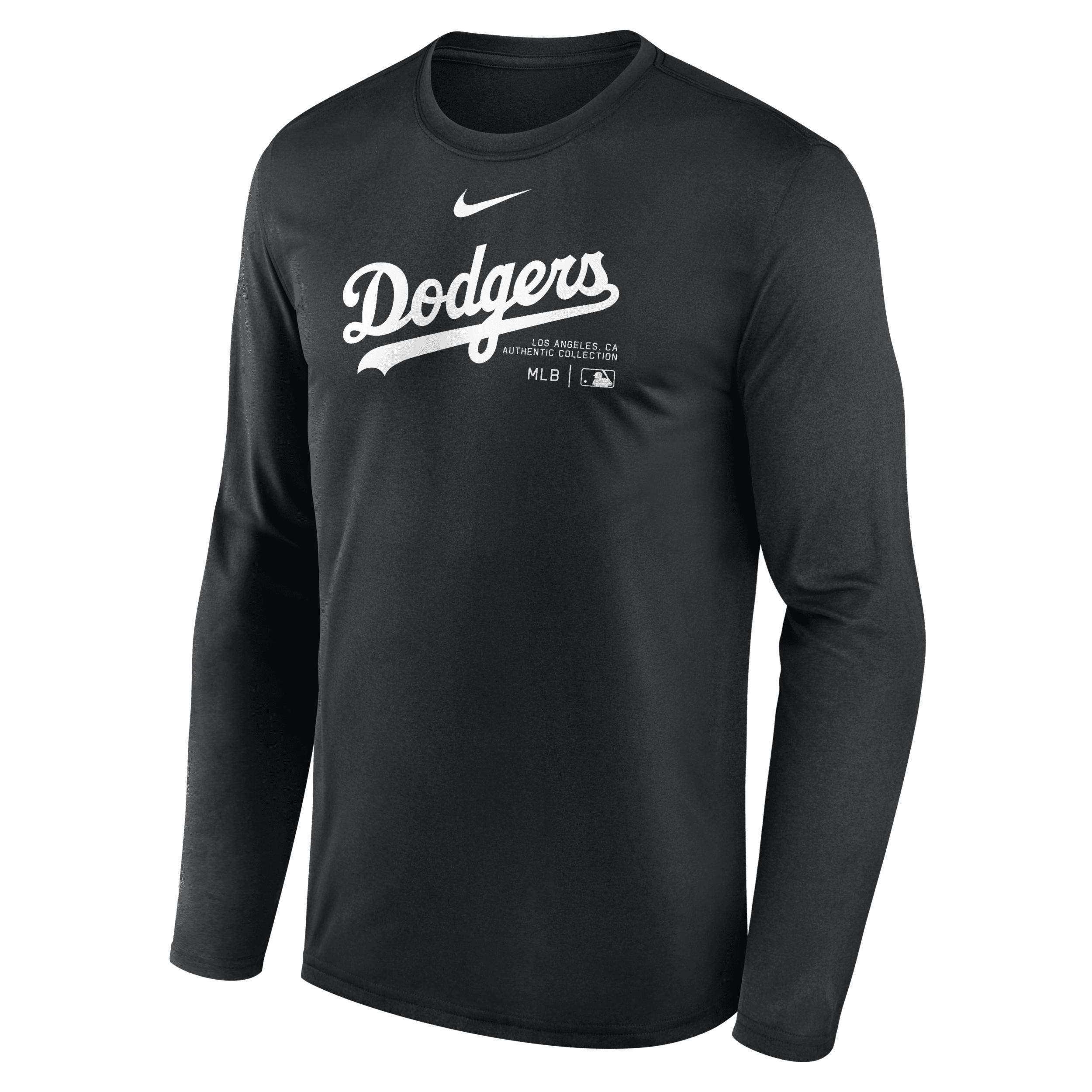 Los Angeles Dodgers Authentic Collection Practice Nike Men's Dri-FIT MLB Long-Sleeve T-Shirt Product Image