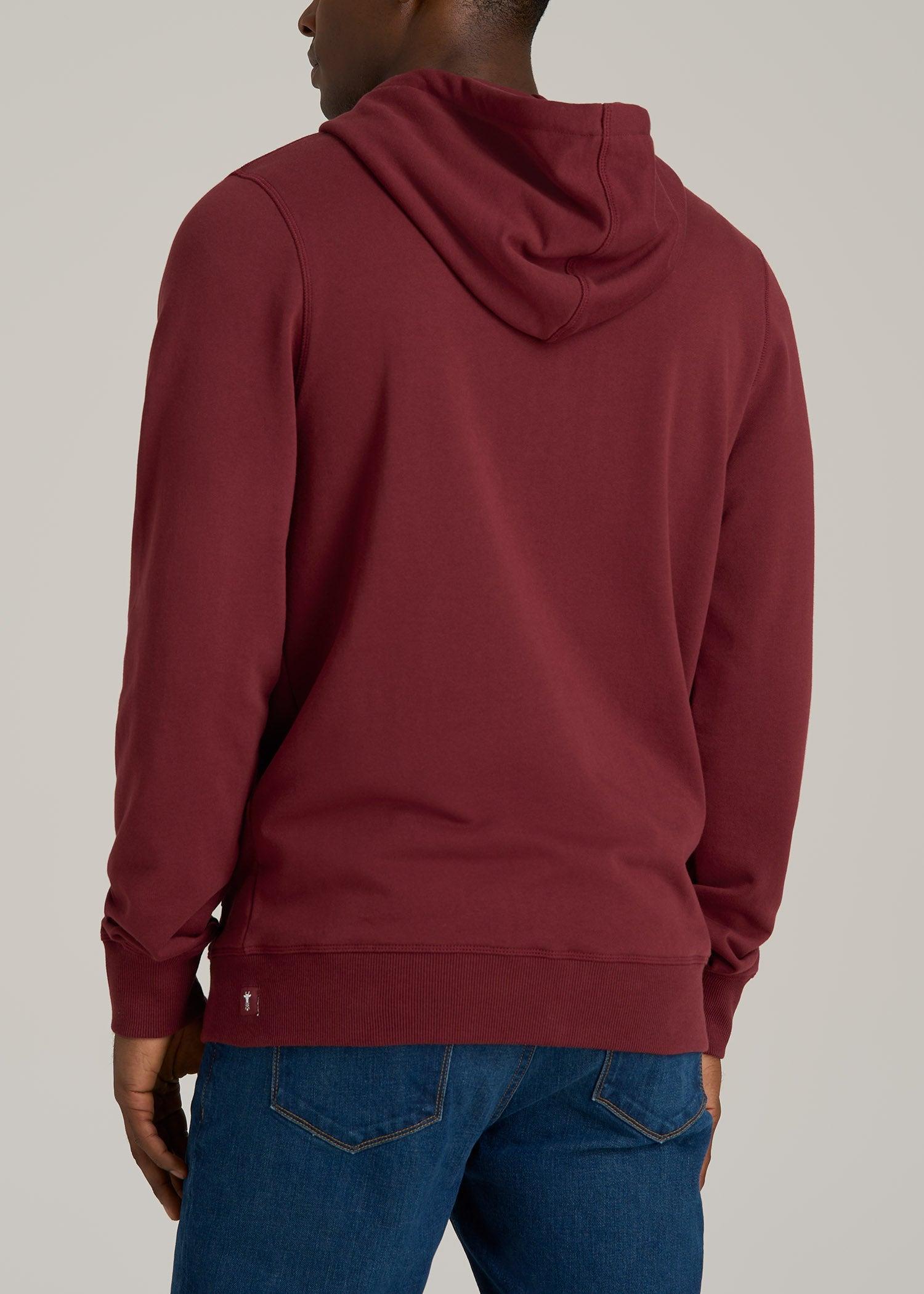 Wearever 2.0 French Terry Full-Zip Hoodie for Tall Men in Red Ochre Product Image