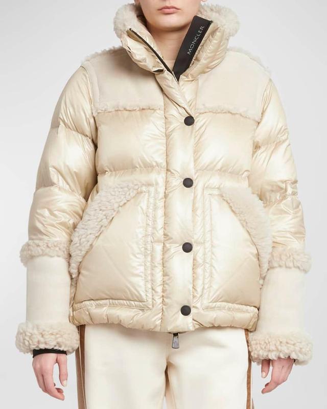 Esquel Shearling Trim Puffer Jacket  Product Image