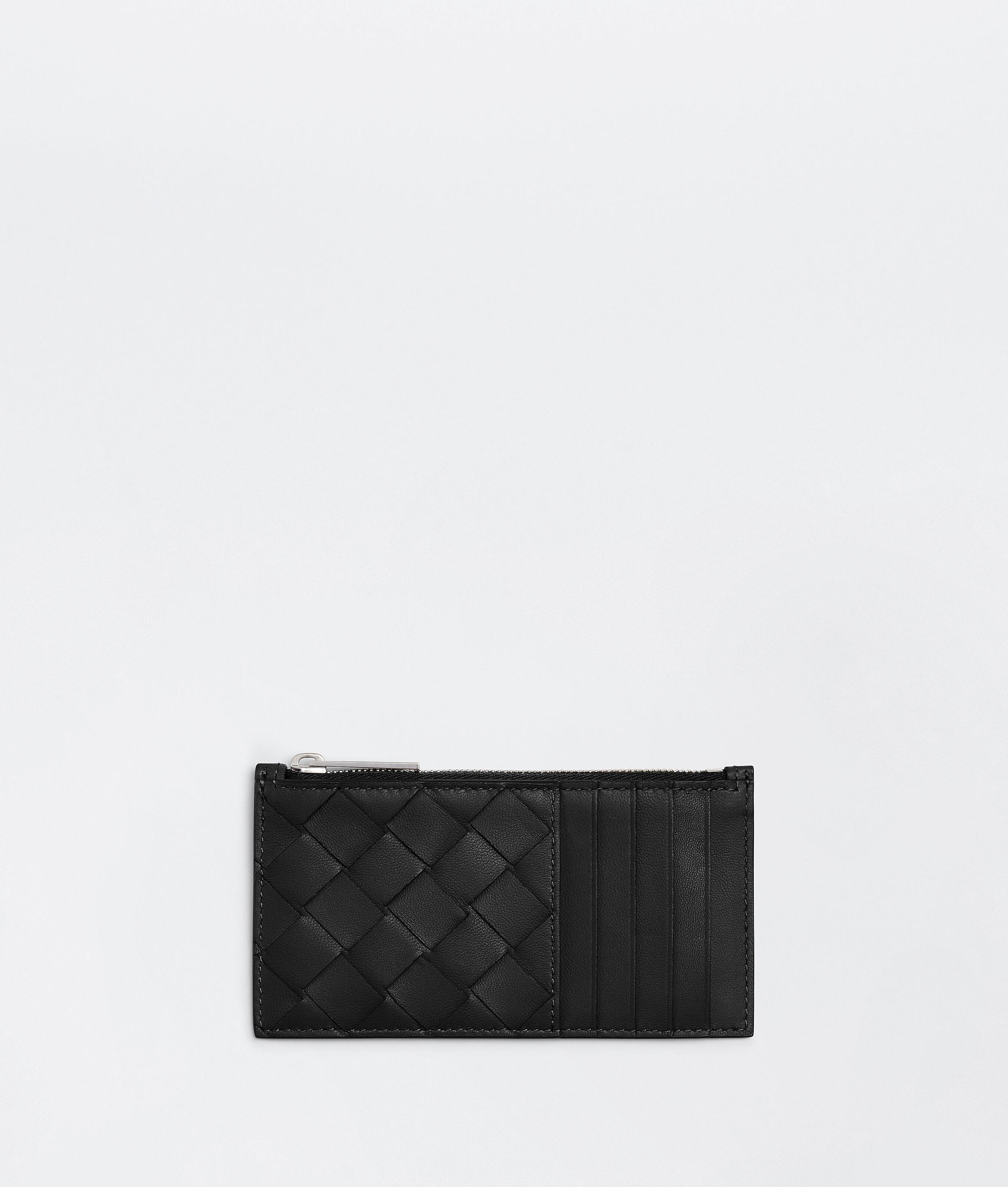 Men's Zipped Card Case in Black Product Image