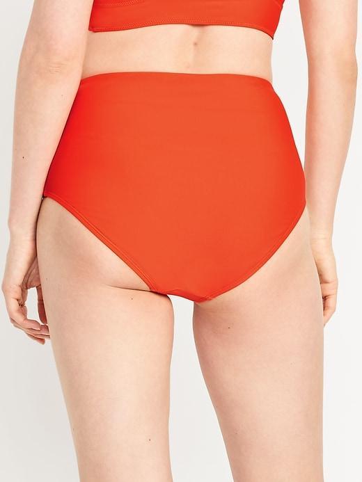 High-Waisted French-Cut Bikini Swim Bottoms Product Image