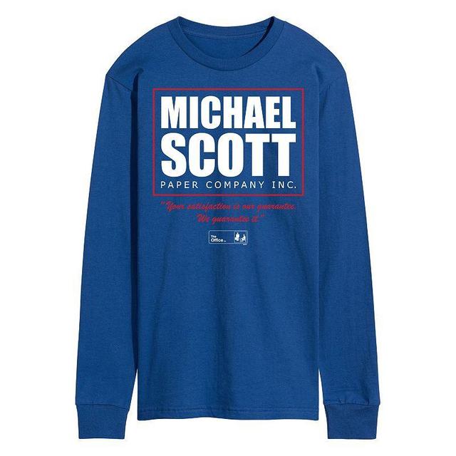 Mens The Office Michael Scott Paper Long Sleeve Tee Product Image