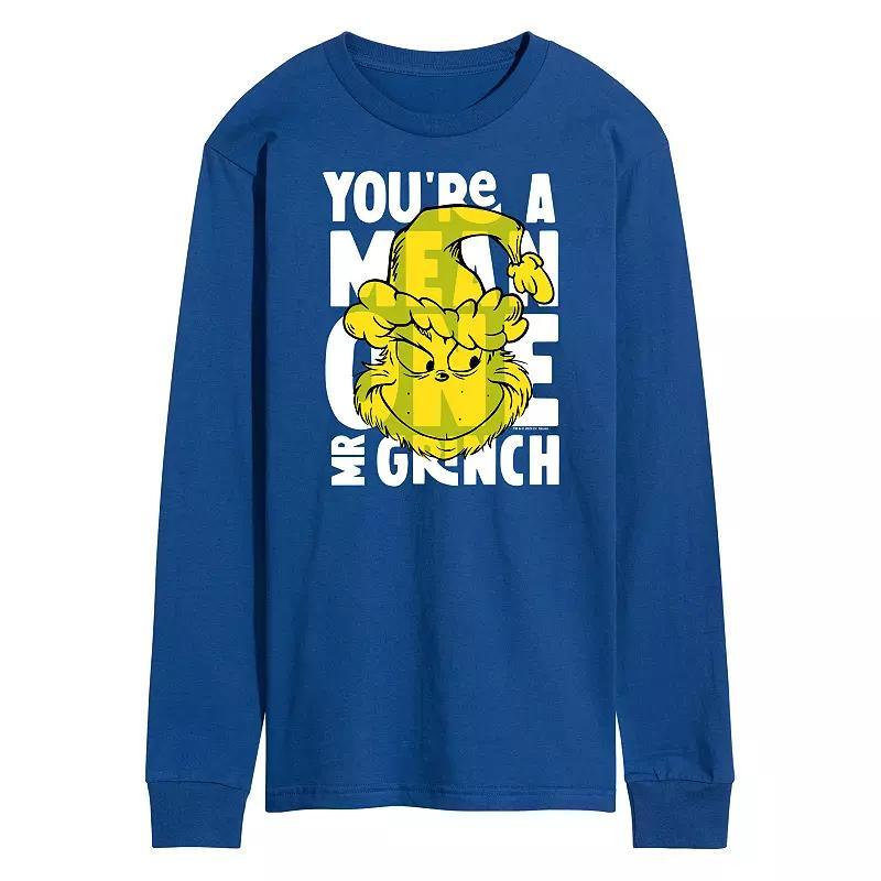 Mens Dr. Seuss Grinch Youre A Mean One Long Sleeve Tee Product Image