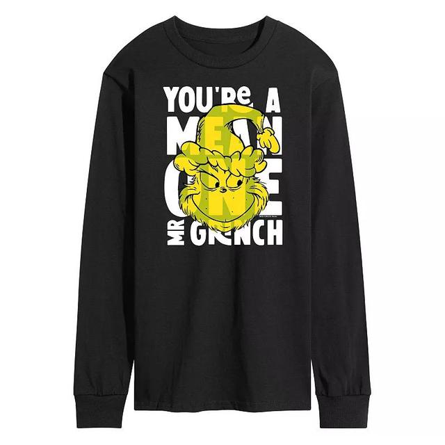 Mens Dr. Seuss Grinch Youre A Mean One Long Sleeve Tee Product Image