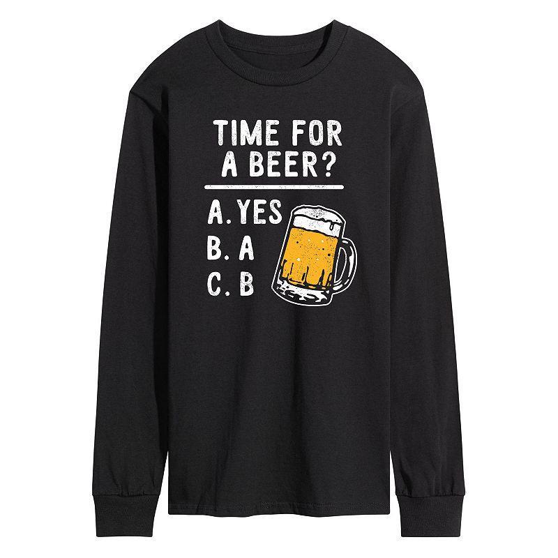 Mens Time for a Beer Tee Black Product Image