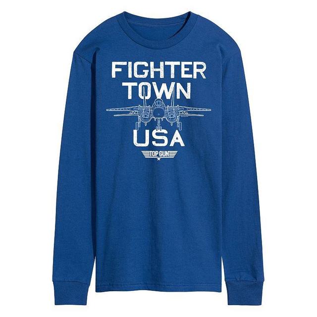 Mens Top Gun Fighter Town Long Sleeve Tee Product Image