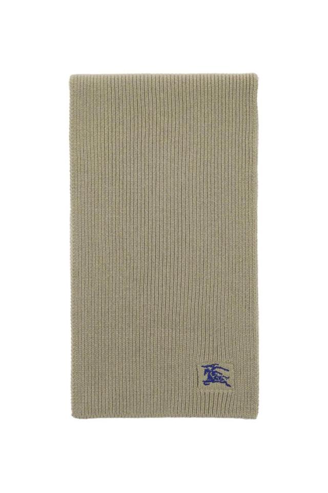 BURBERRY Ekd Cashmere Scarf In Khaki Product Image