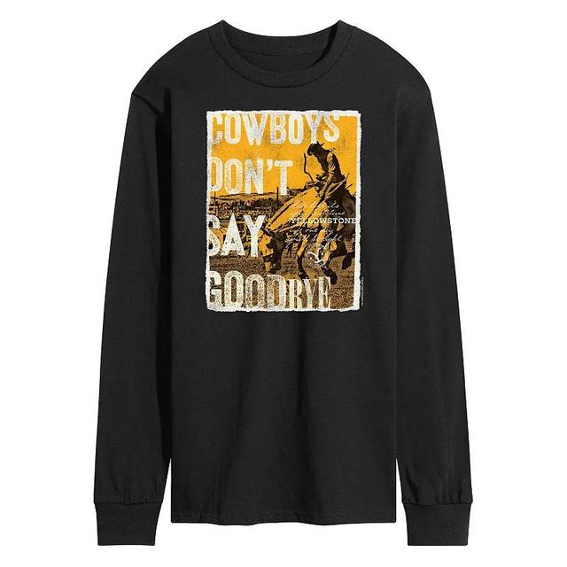 Mens Yellowstone Cowboys Dont Say Goodbye Long Sleeve Graphic Tee Product Image