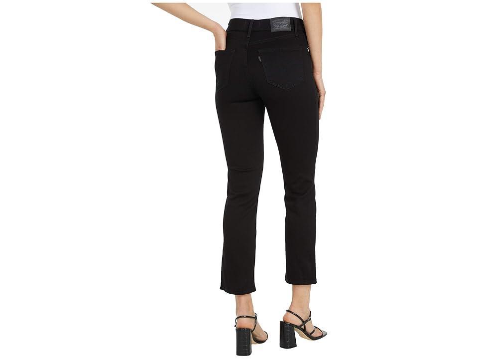 Womens Levis 724 High Rise Straight Crop Jeans Black Product Image