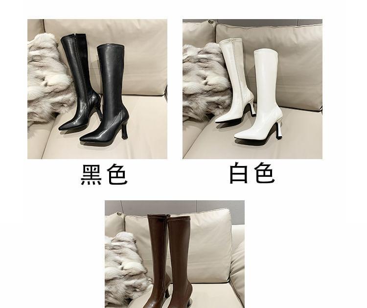 Pointed Toe High Heel Knee High Boots Product Image