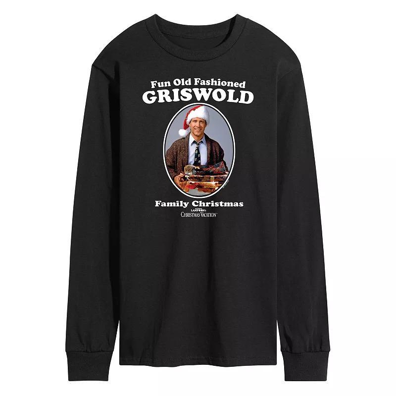 Mens National Lampoons Christmas Vacation Fun Old Fashioned Griswold Long Sleeve Graphic Tee Product Image