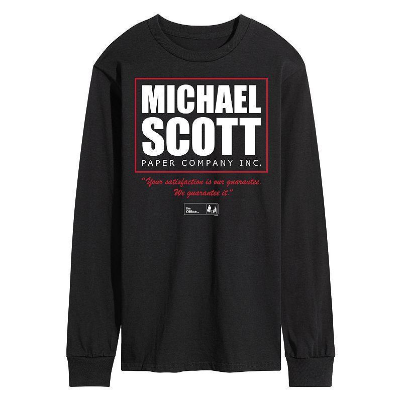 Mens The Office Michael Scott Paper Long Sleeve Tee Product Image