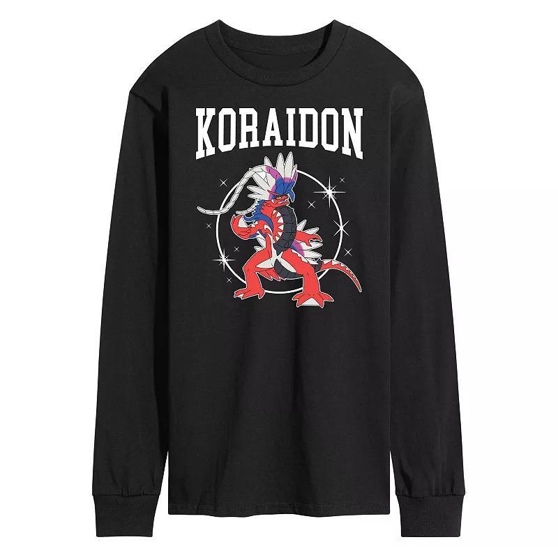 Mens Pokemon Koraidon Collegiate Long Sleeve Graphic Tee Product Image