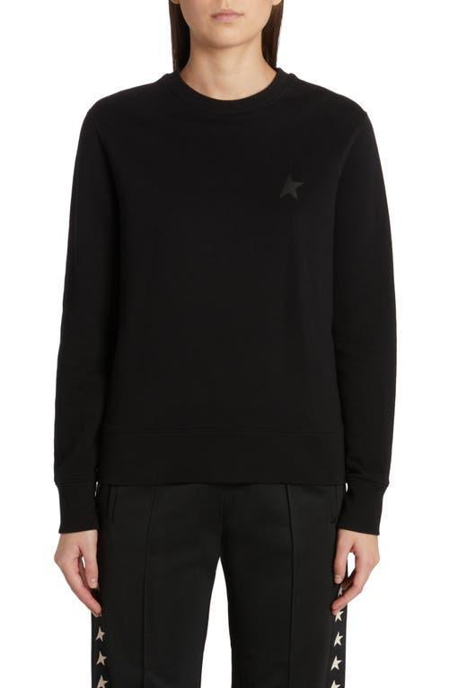 Golden Goose Womens Star Collection Athena Logo Cotton Sweatshirt Product Image