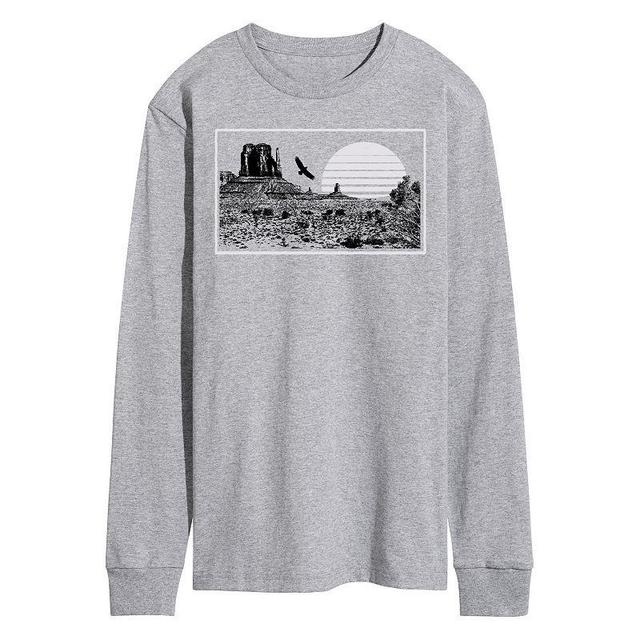 Mens Monument Valley Sunset Graphic Tee Med Grey Product Image