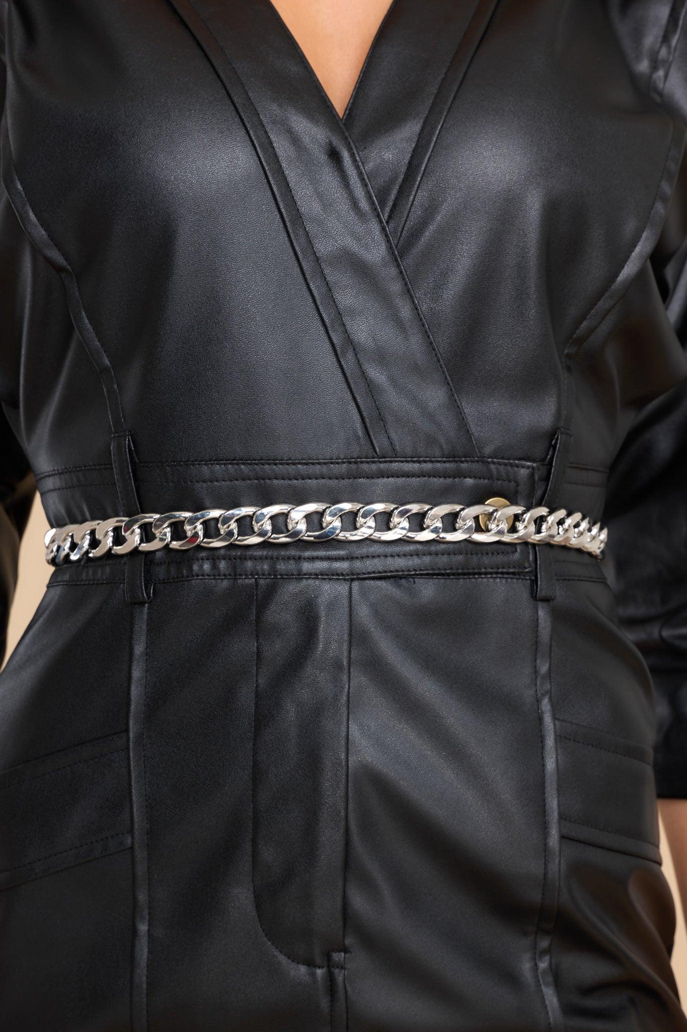 Ready To Go Silver Chain Belt Product Image