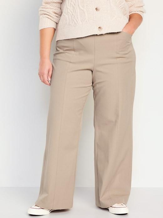 High-Waisted Pull-On Pixie Wide-Leg Pants Product Image