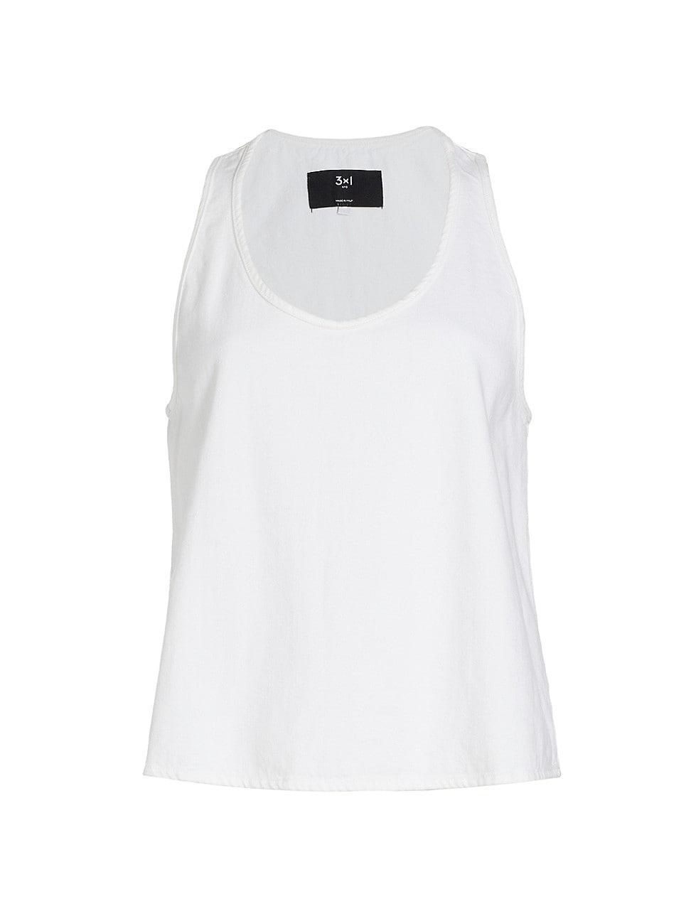 Womens Moon V-Neck Cotton Tank Product Image