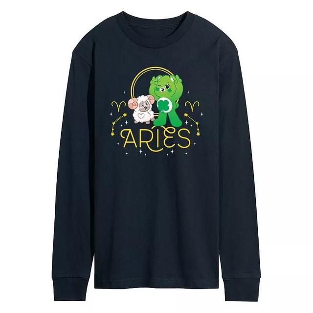 Mens Care Bears Aries Long Sleeve Graphic Tee Blue Product Image