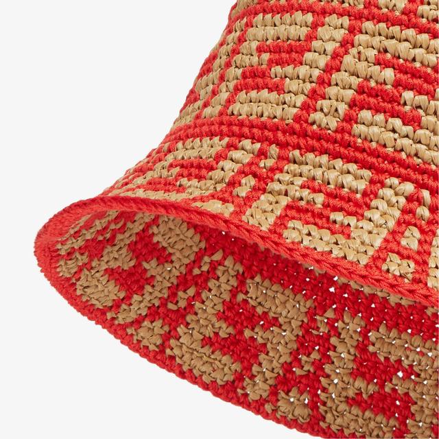 HatRed raffia bucket hat Product Image