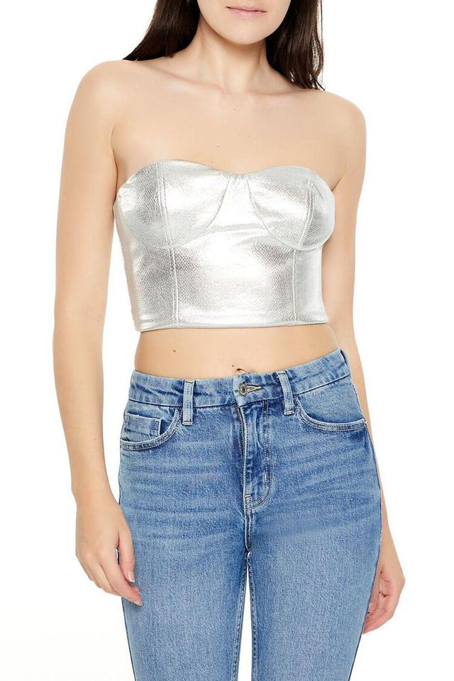 Metallic Bustier Tube Top | Forever 21 Product Image