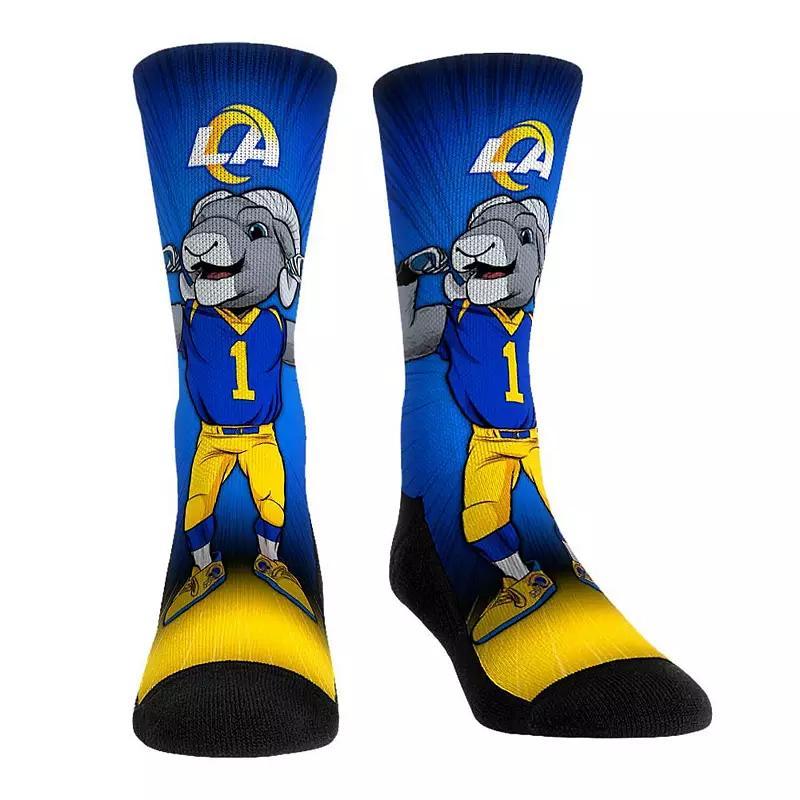 Rock Em Socks Los Angeles Rams Mascot Pump Up Crew Socks, Mens Product Image